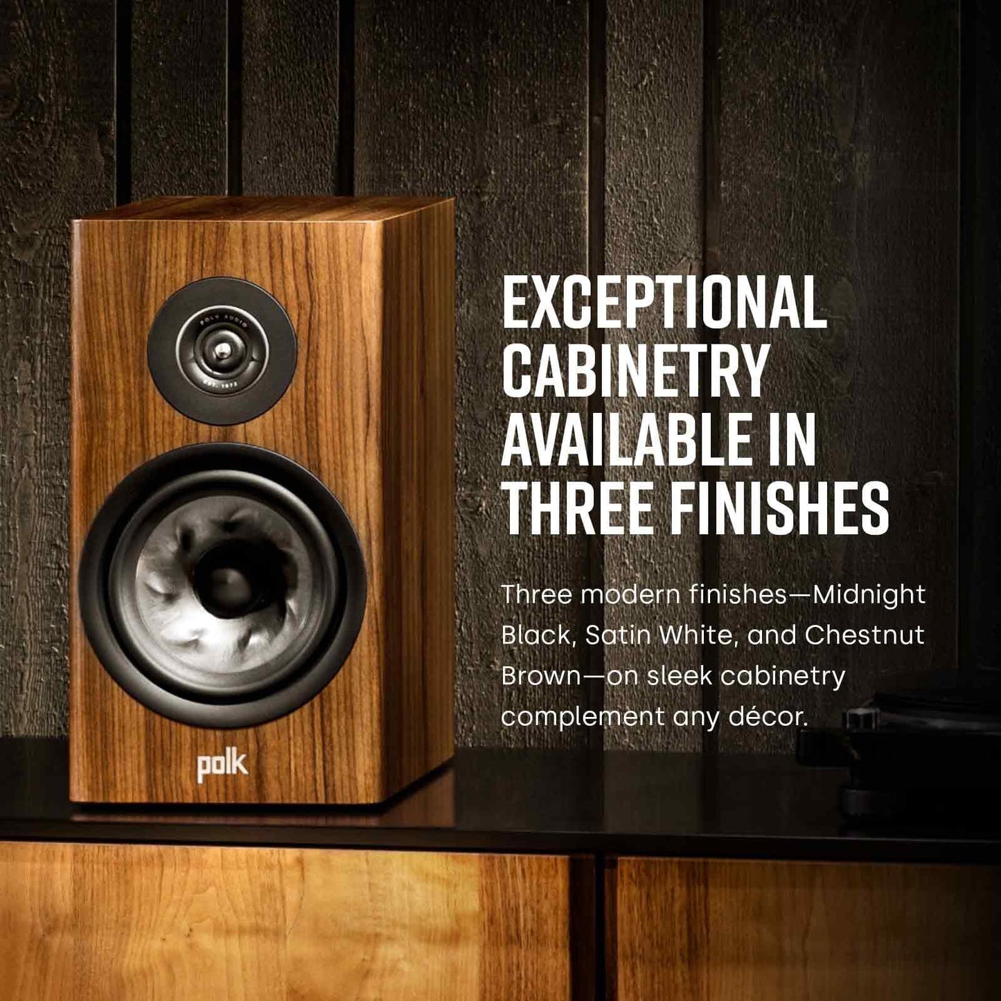 Polk Audio Reserve R200 Large Bookshelf Speaker for Dynamic, Detailed Home Theater Audio, 1" Pinnacle Ring Tweeter & 6.5" Turbine Cone Woofer, Dolby Atmos & IMAX Enhanced, Wall Mountable, Black - electronicsexpo.com - Misc