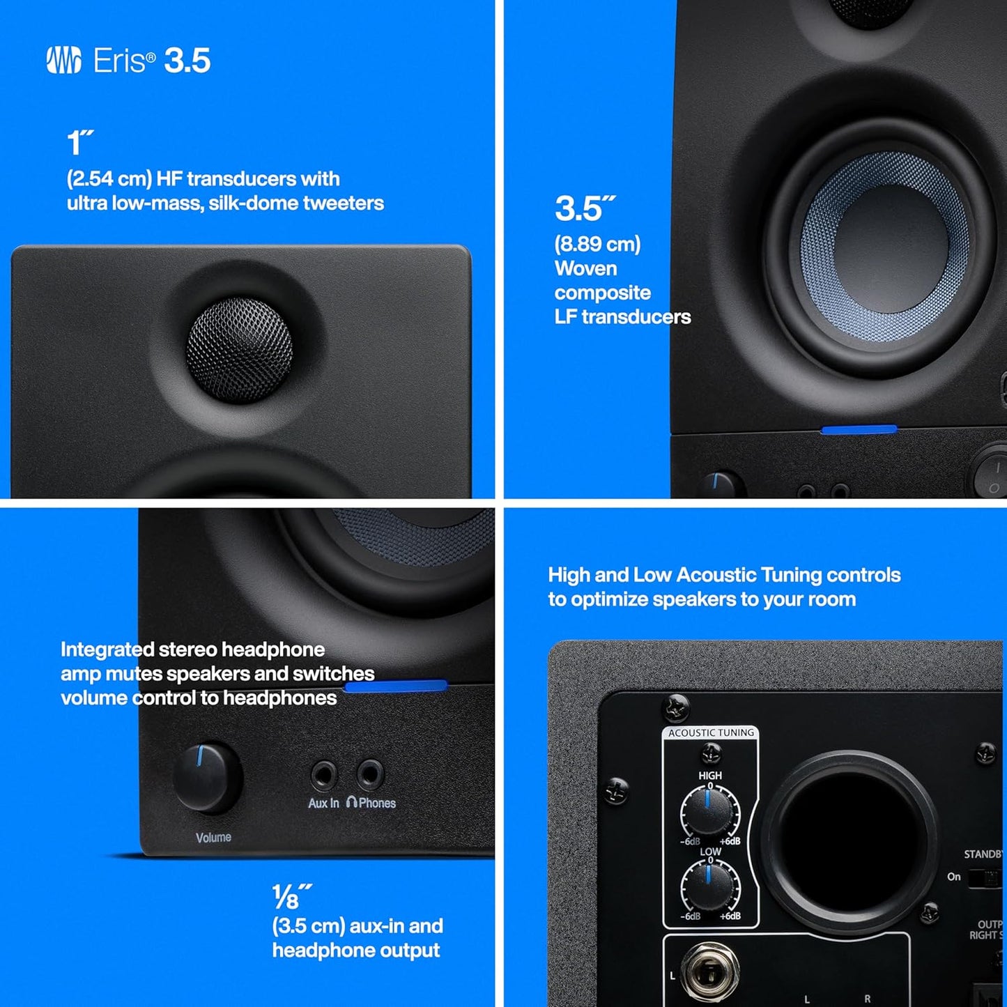 PreSonus Eris 3.5 Studio Monitors (Pair) - electronicsexpo.com - Powered + PA Speakers