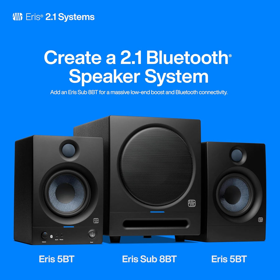 PreSonus Eris 5BT 100W 5.25" Active Media Reference Monitors with Bluetooth (Pair) - electronicsexpo.com - Powered + PA Speakers
