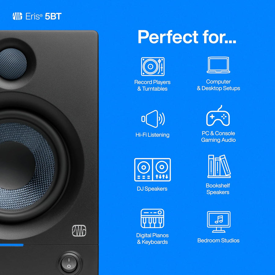 PreSonus Eris 5BT 100W 5.25" Active Media Reference Monitors with Bluetooth (Pair) - electronicsexpo.com - Powered + PA Speakers