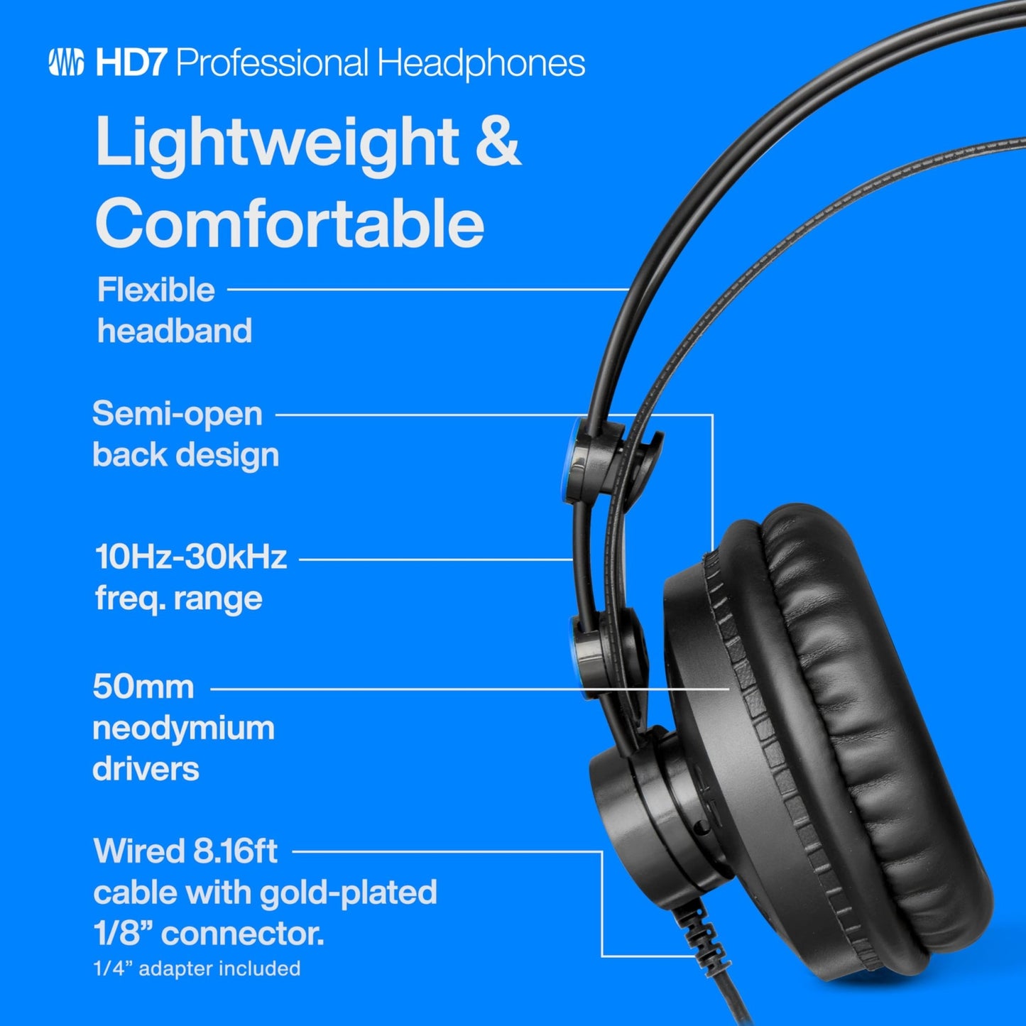 PreSonus HD7 Professional Monitoring Headphones - electronicsexpo.com - Headphones
