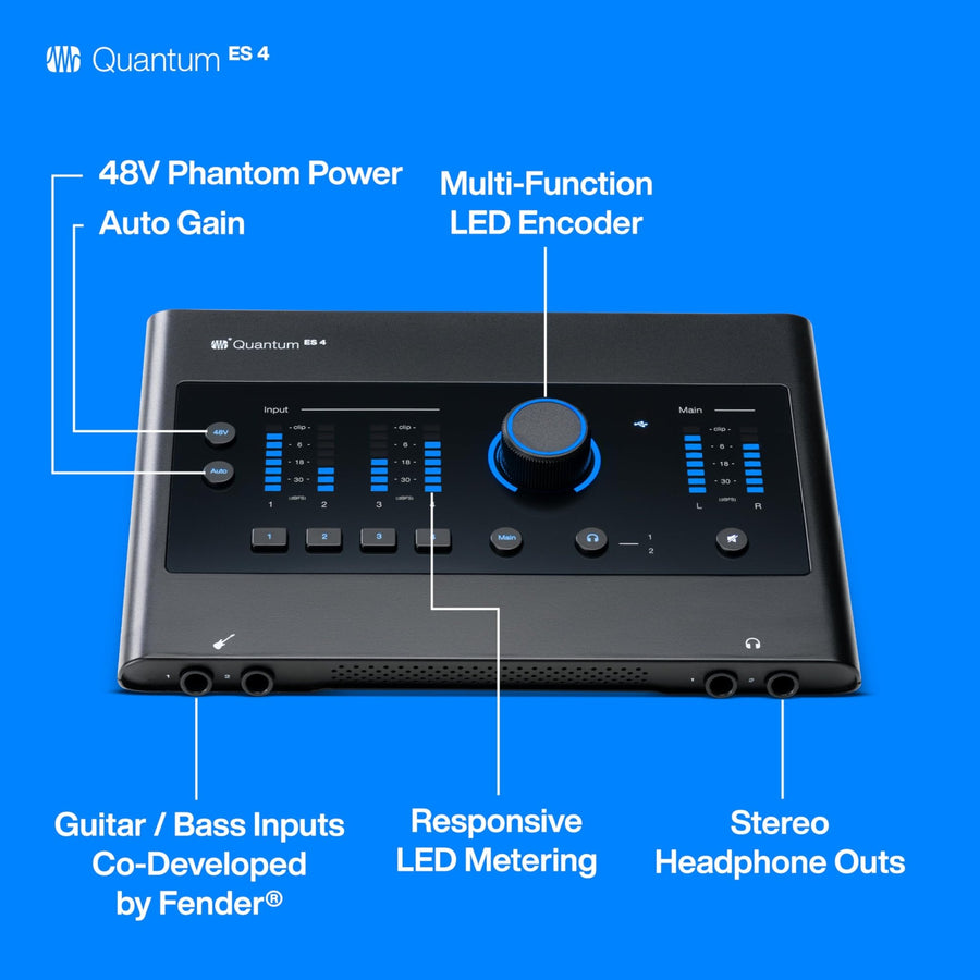 PreSonus Quantum ES 4 USB - C Audio Interface - electronicsexpo.com - Audio Interfaces