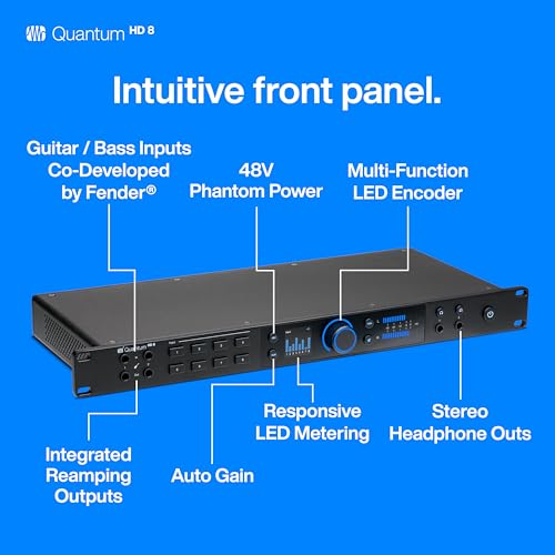 PreSonus Quantum HD 8 Rackmountable USB - C Audio Interface - 1U - electronicsexpo.com - Audio Interfaces