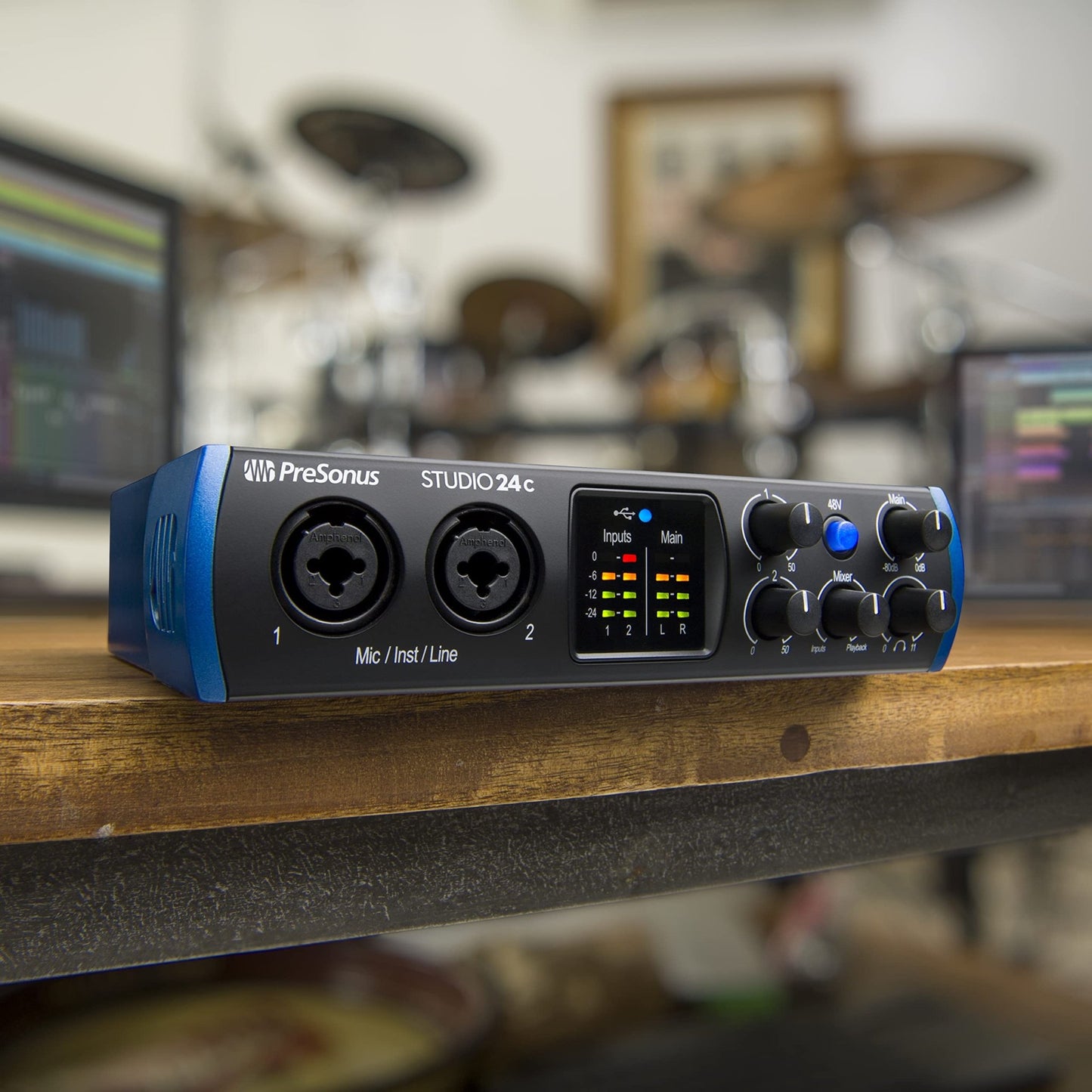 PreSonus Studio 24c 2x2, 192 kHz, USB Audio Interface with Studio One DAW Recording Software - electronicsexpo.com - Audio Interfaces