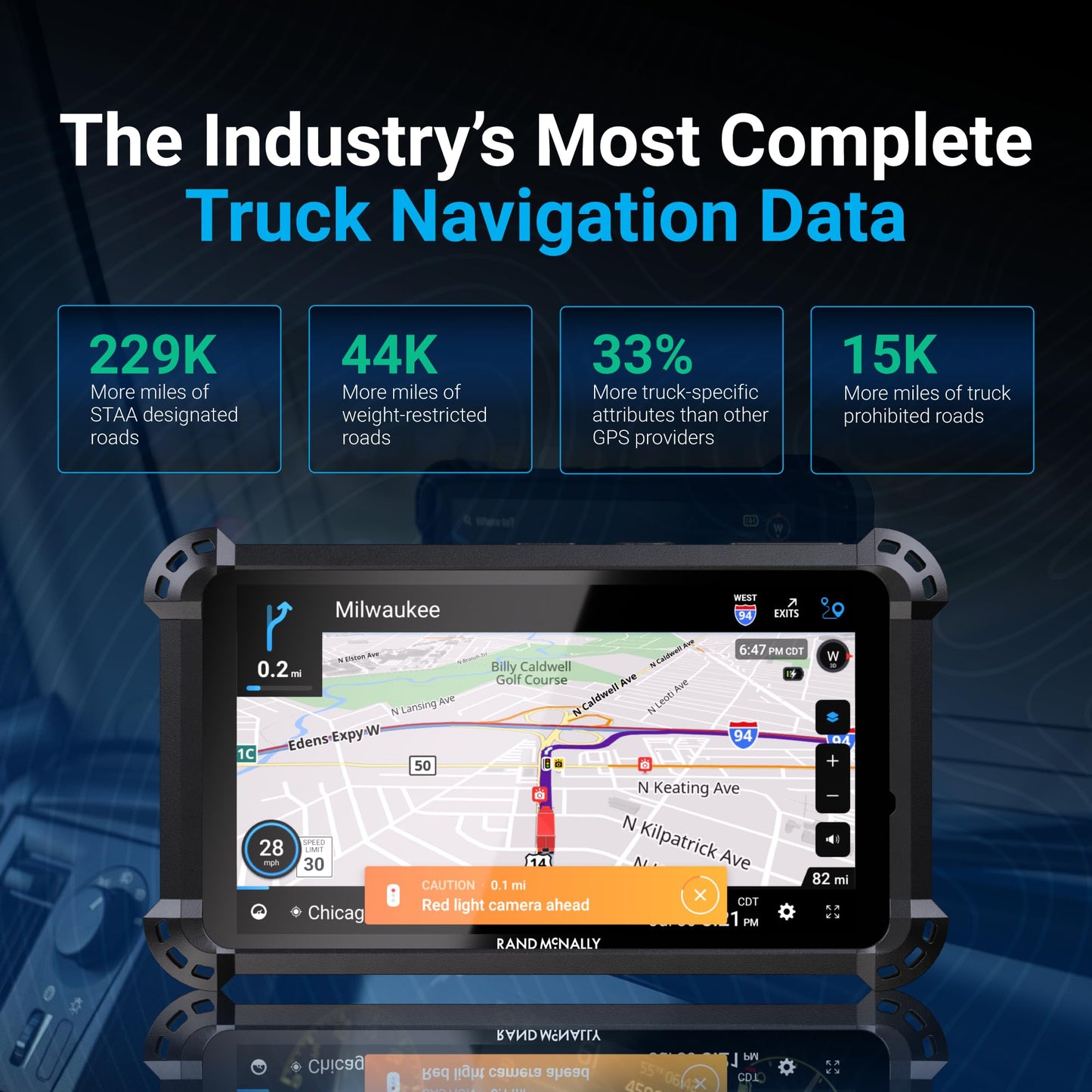 Rand McNally RANDTAB6 6" GPS Truck Navigator with Industry's Best Custom Trucking Routes, Rand Navigation 2.0 with 2025 Maps - electronicsexpo.com - Truck Navigation