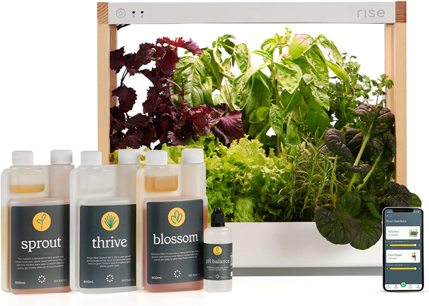 Rise Gardens Personal Garden and Starter Kit Hydroponics Growing System (Open Box) - electronicsexpo.com - Smart Gardens