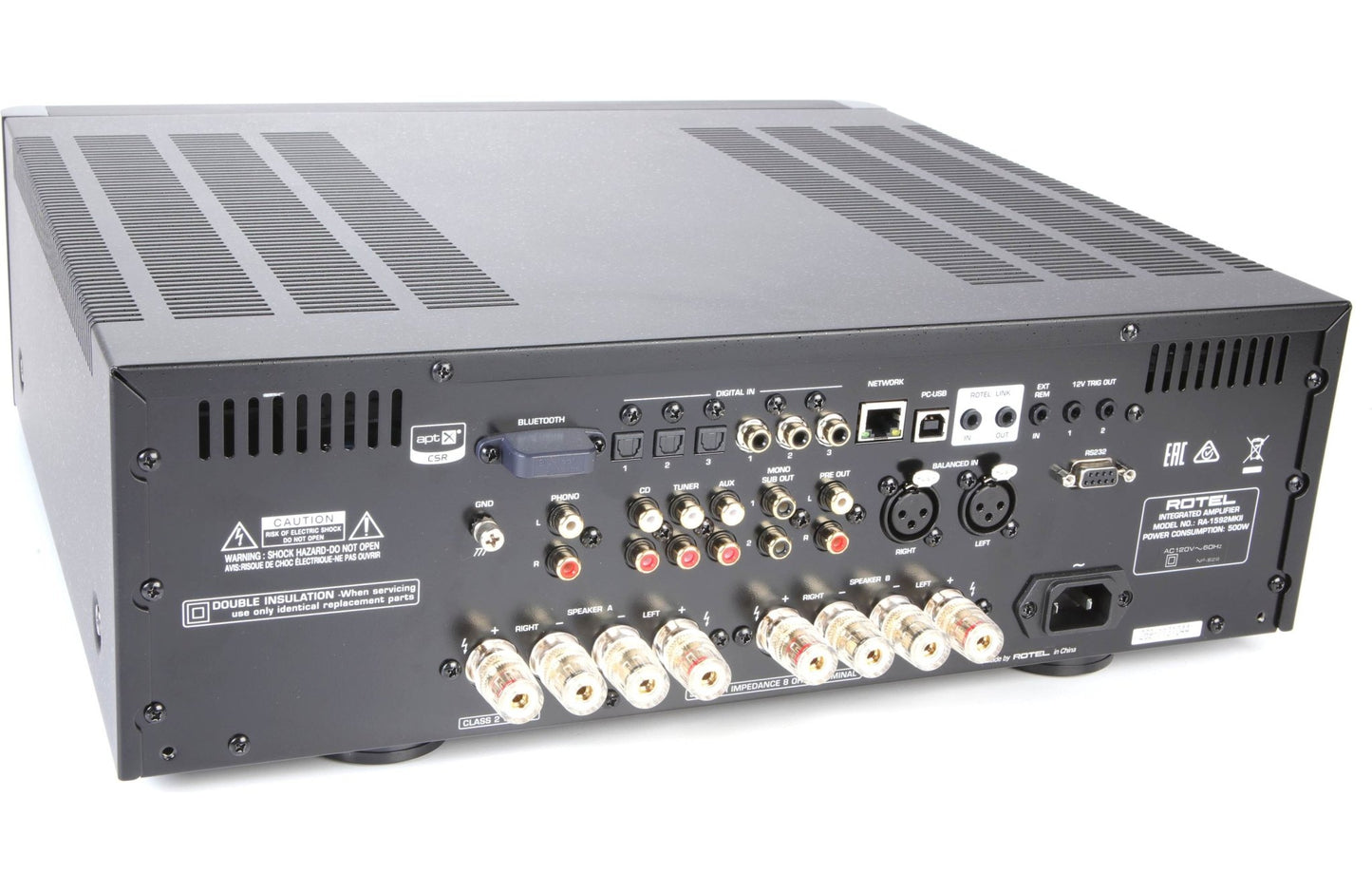 Rotel RA - 1592 MKII Integrated Amplifier with Built - in DAC and Bluetooth - electronicsexpo.com - Integrated Amplifiers