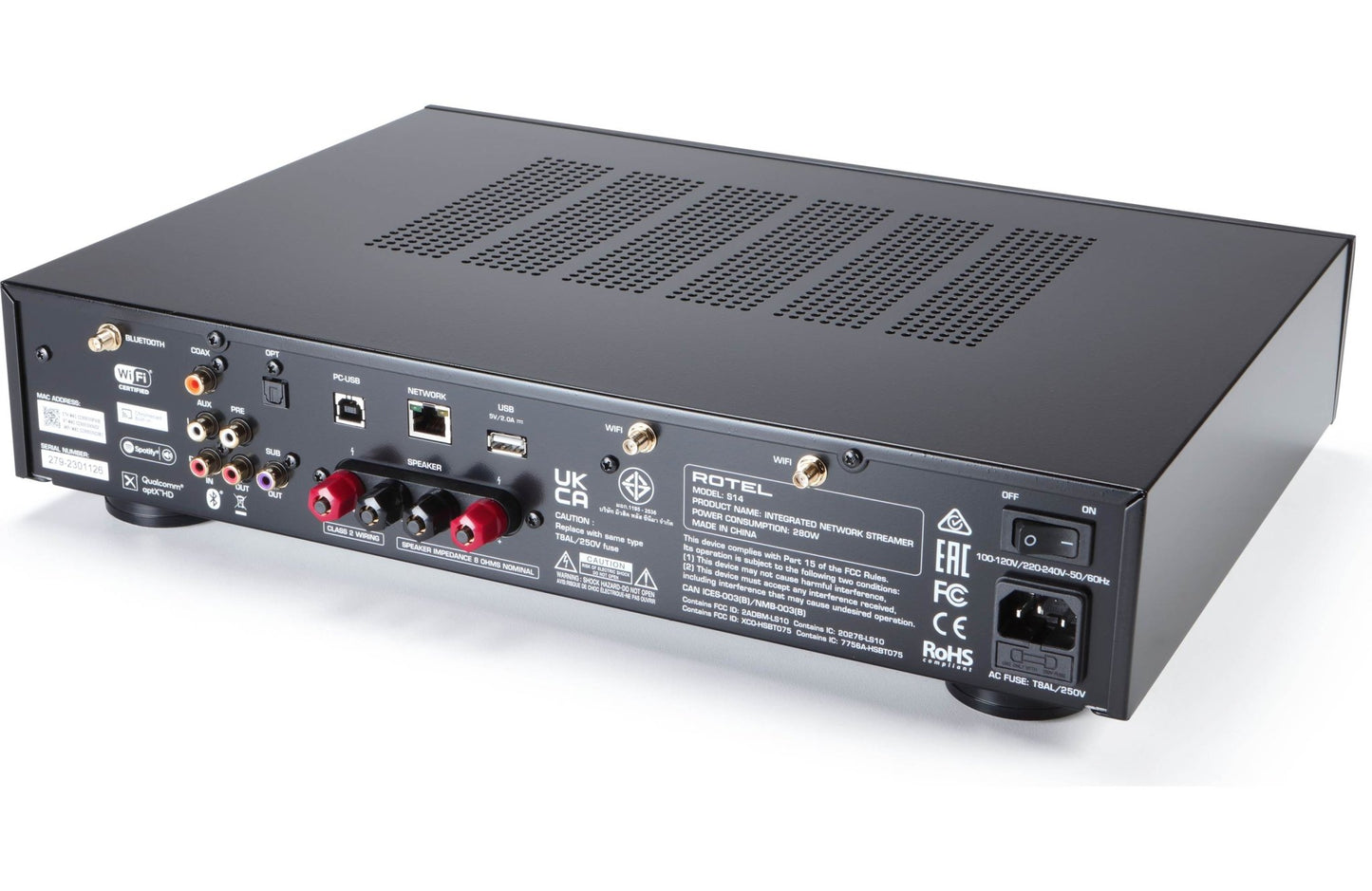 Rotel S14 Stereo Integrated Amplifier with Wi - Fi, Apple AirPlay 2, Bluetooth, and Chromecast Built - In - electronicsexpo.com - Integrated Amplifiers