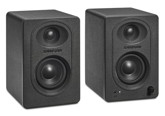 Samson MediaOne MX3BT Powered Studio Monitors w/ 3" Polypropylene Woofers and Bluetooth - electronicsexpo.com - Powered + PA Speakers