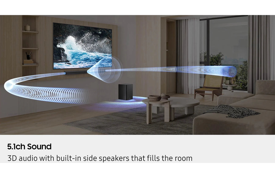 Samsung HW - B750F Powered 5.1 - Channel Sound Bar and Wireless Subwoofer System with DTS Virtual:X - electronicsexpo.com - Soundbars