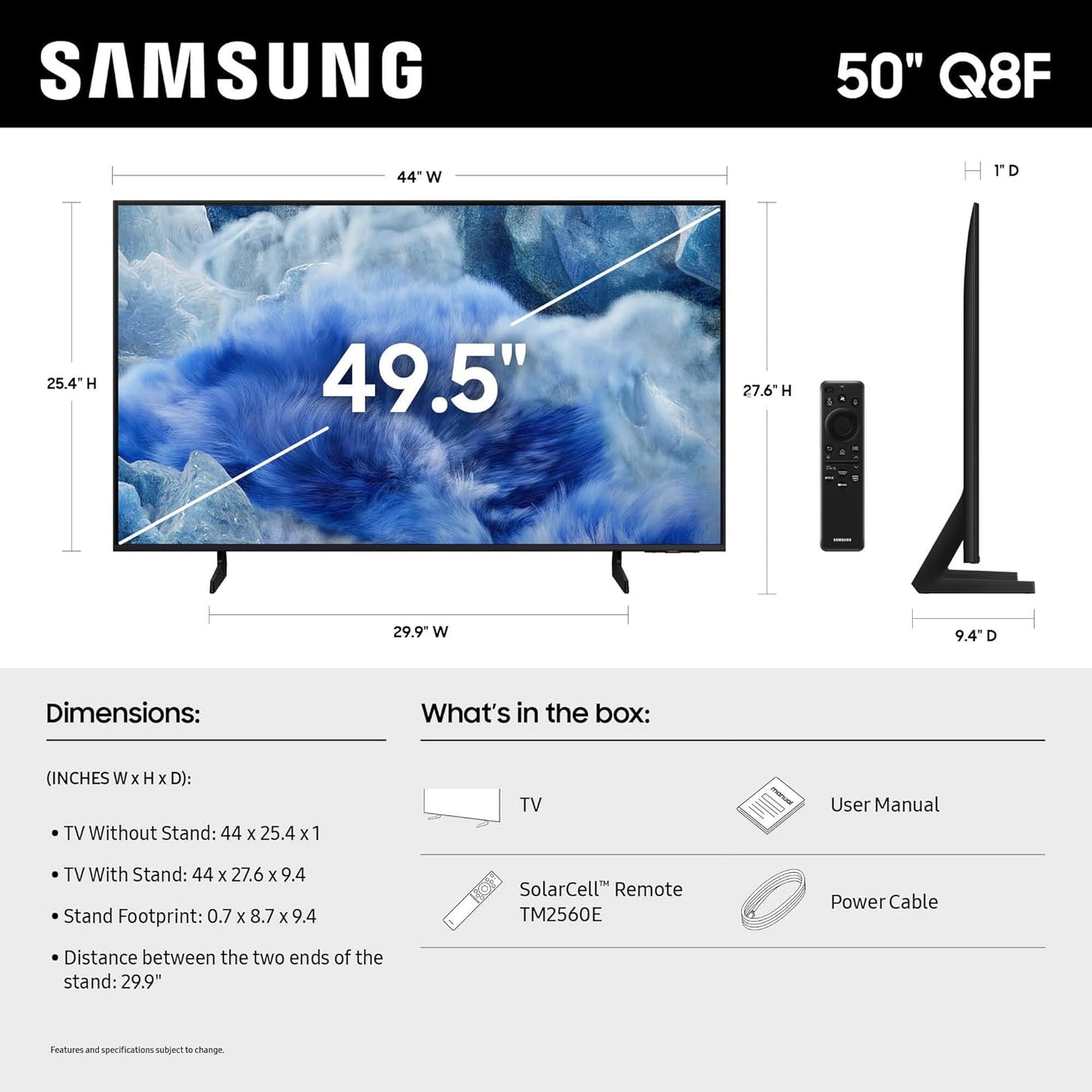 Samsung QN50Q8FAAF Smart LED - LCD TV - electronicsexpo.com - 4K TV