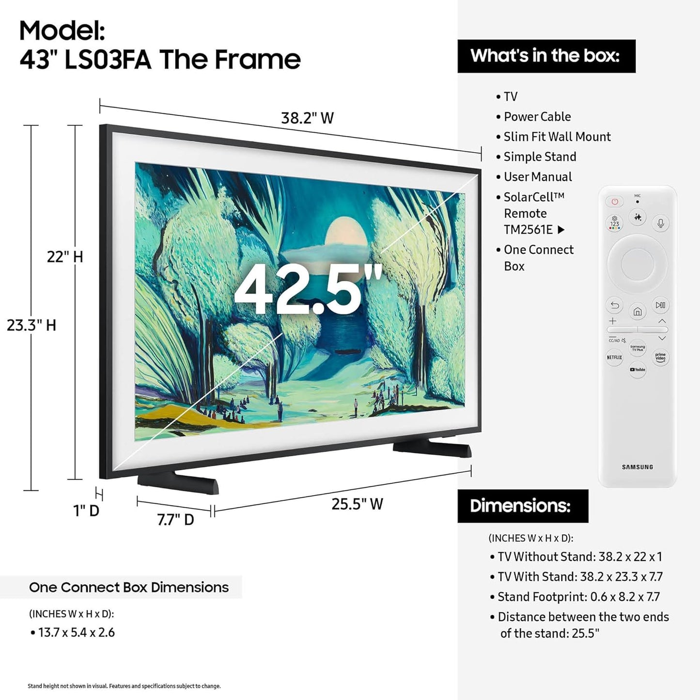 Samsung The Frame QN43LS03FA 43" 4K HDR Smart QLED TV (2025) - electronicsexpo.com - Televisions