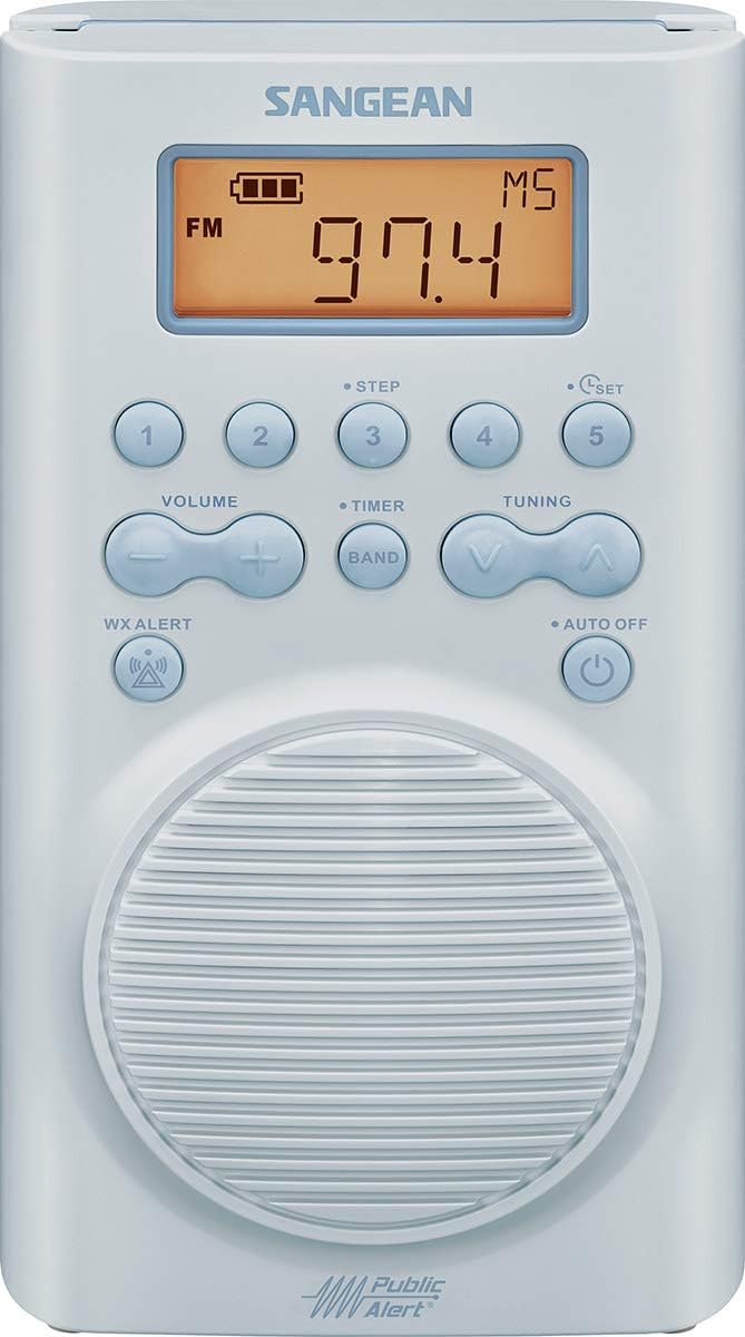 Sangean SG-100 AM/FM/Weather Alert Waterproof Shower Radio