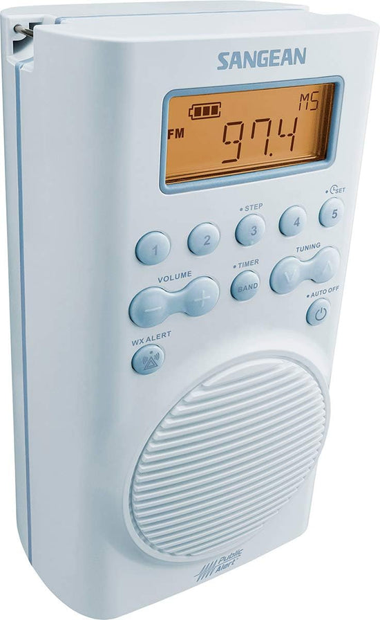 Sangean SG-100 AM/FM/Weather Alert Waterproof Shower Radio