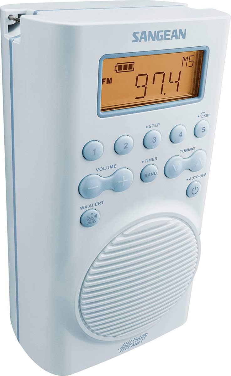 Sangean SG - 100 AM/FM/Weather Alert Waterproof Shower Radio - electronicsexpo.com - Radios