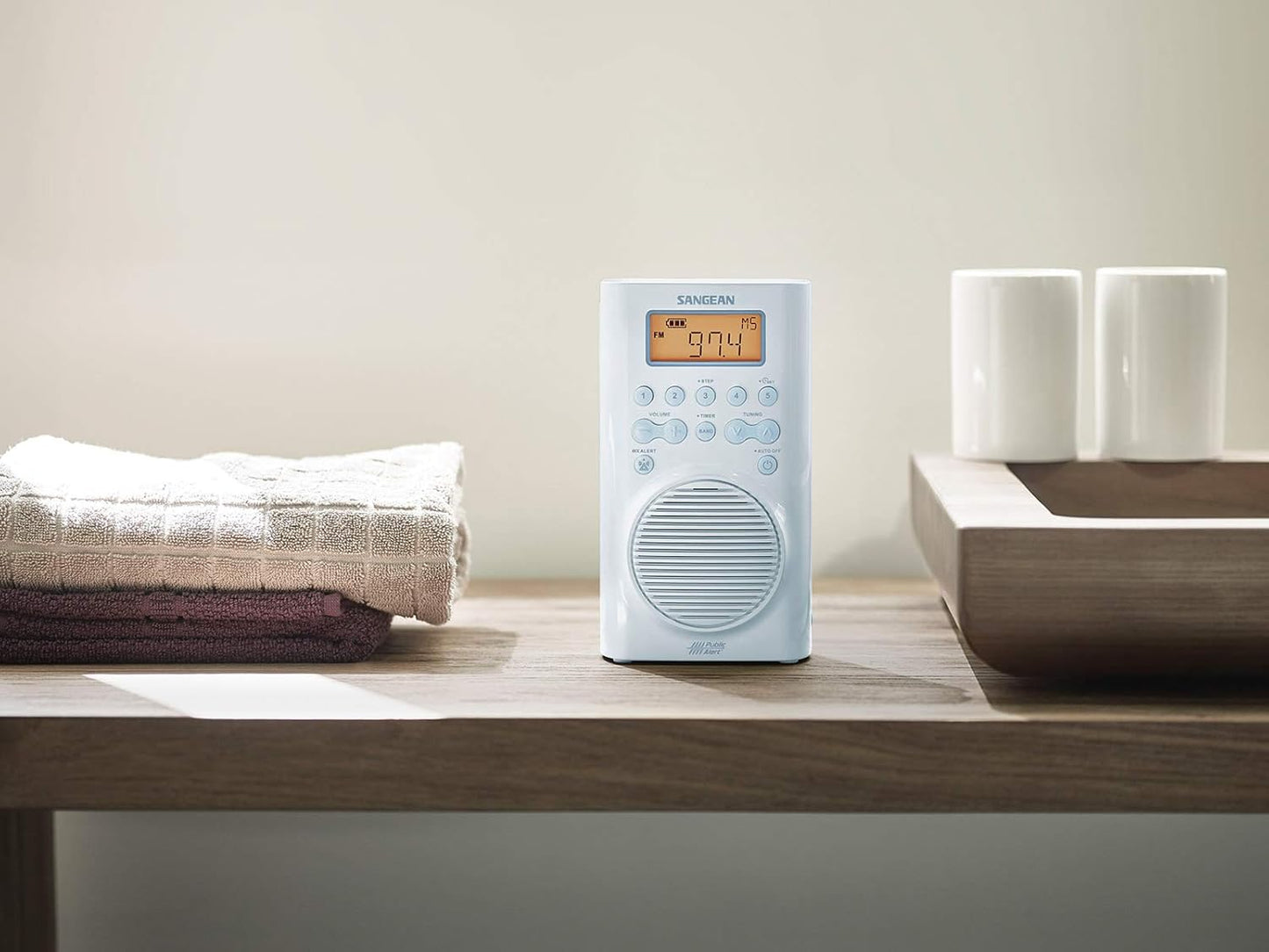 Sangean SG - 100 AM/FM/Weather Alert Waterproof Shower Radio - electronicsexpo.com - Radios