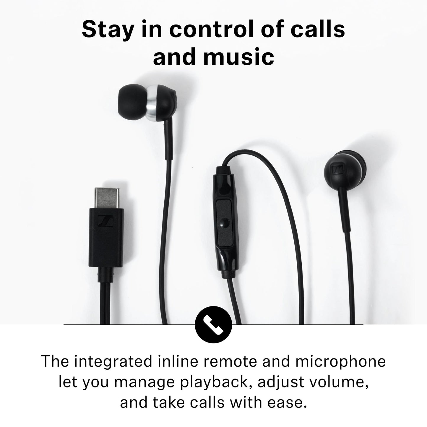 Sennheiser CX 80U In - Ear Headphones with In - Line One - Button Smart Remote (Black) - electronicsexpo.com - Headphones