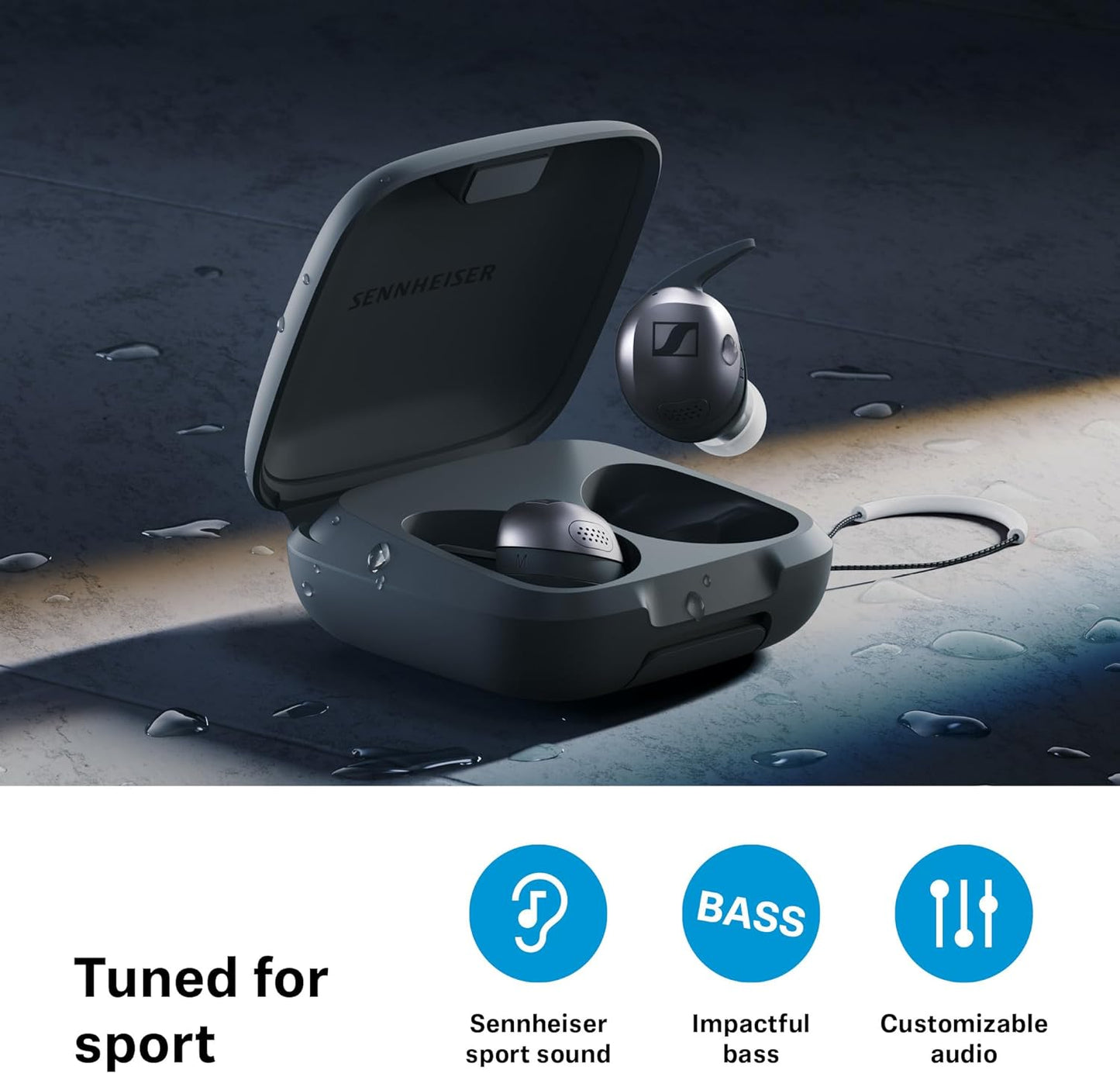 Sennheiser Momentum Sport Earbuds with Fitness Tracker for Heart Rate and Body Temperature with Adaptive ANC - electronicsexpo.com - Headphones
