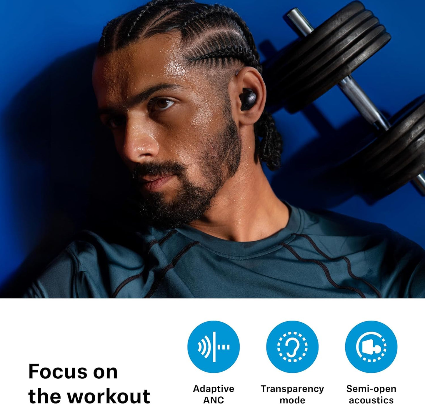 Sennheiser Momentum Sport Earbuds with Fitness Tracker for Heart Rate and Body Temperature with Adaptive ANC - electronicsexpo.com - Headphones