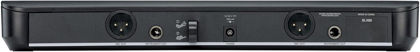 Shure BLX288/SM58 - H10 Dual - Channel Wireless Handheld Microphone System with SM58 Capsules - electronicsexpo.com - Microphones