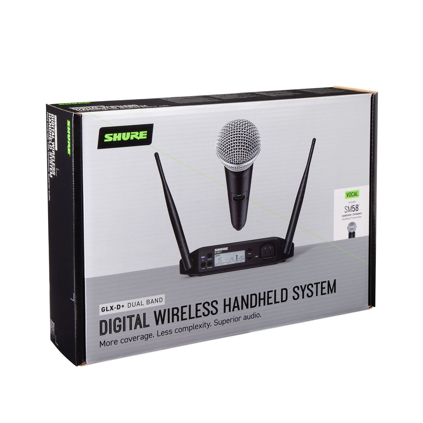 Shure GLXD24+/SM58 Dual Band Pro Digital Wireless Microphone System - electronicsexpo.com - Microphones