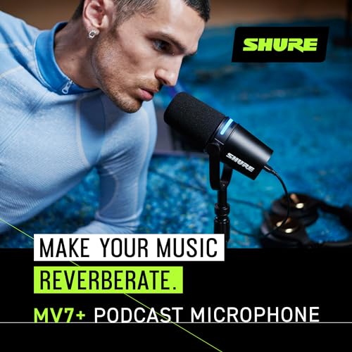 Shure MV7+ Podcast Dynamic Microphone with Stand