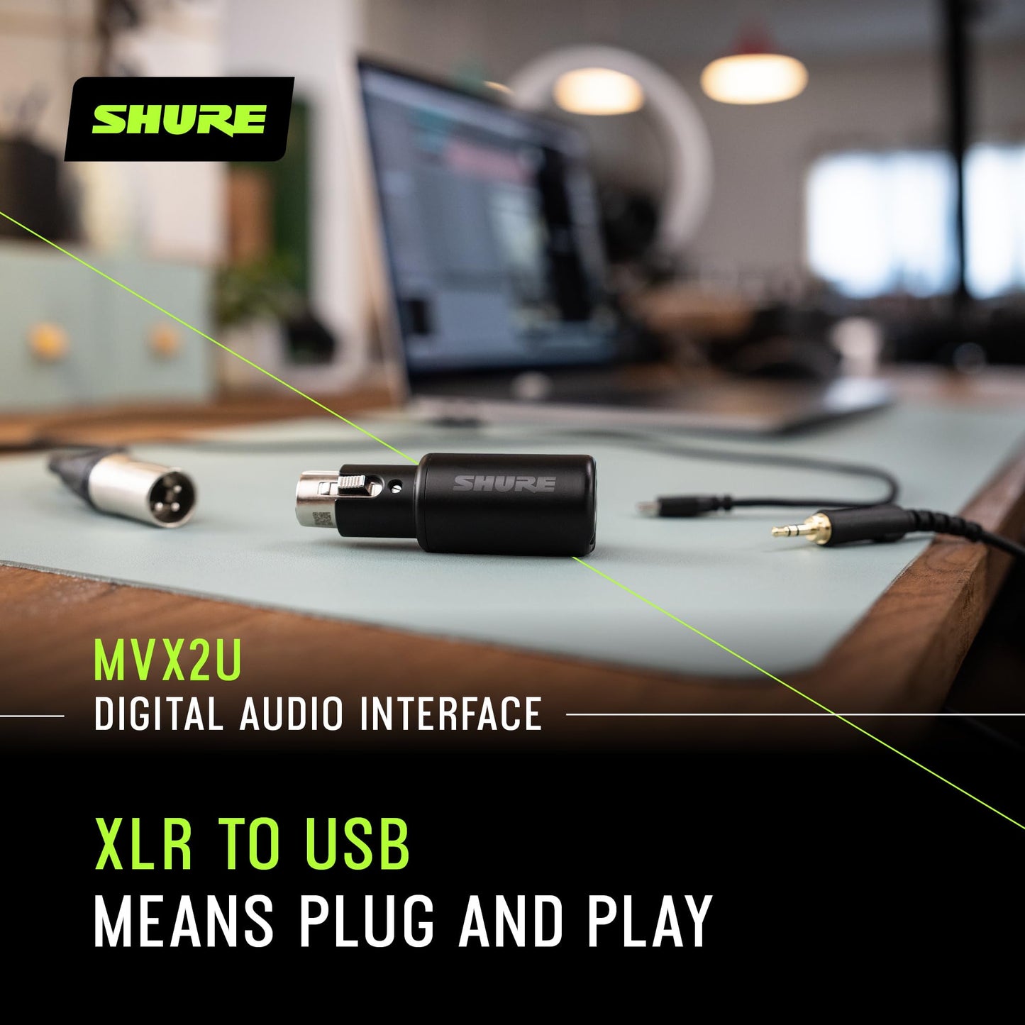 Shure MVX2U MOTIV XLR to USB - C Streaming Adapter - electronicsexpo.com - Pro Audio Accessories