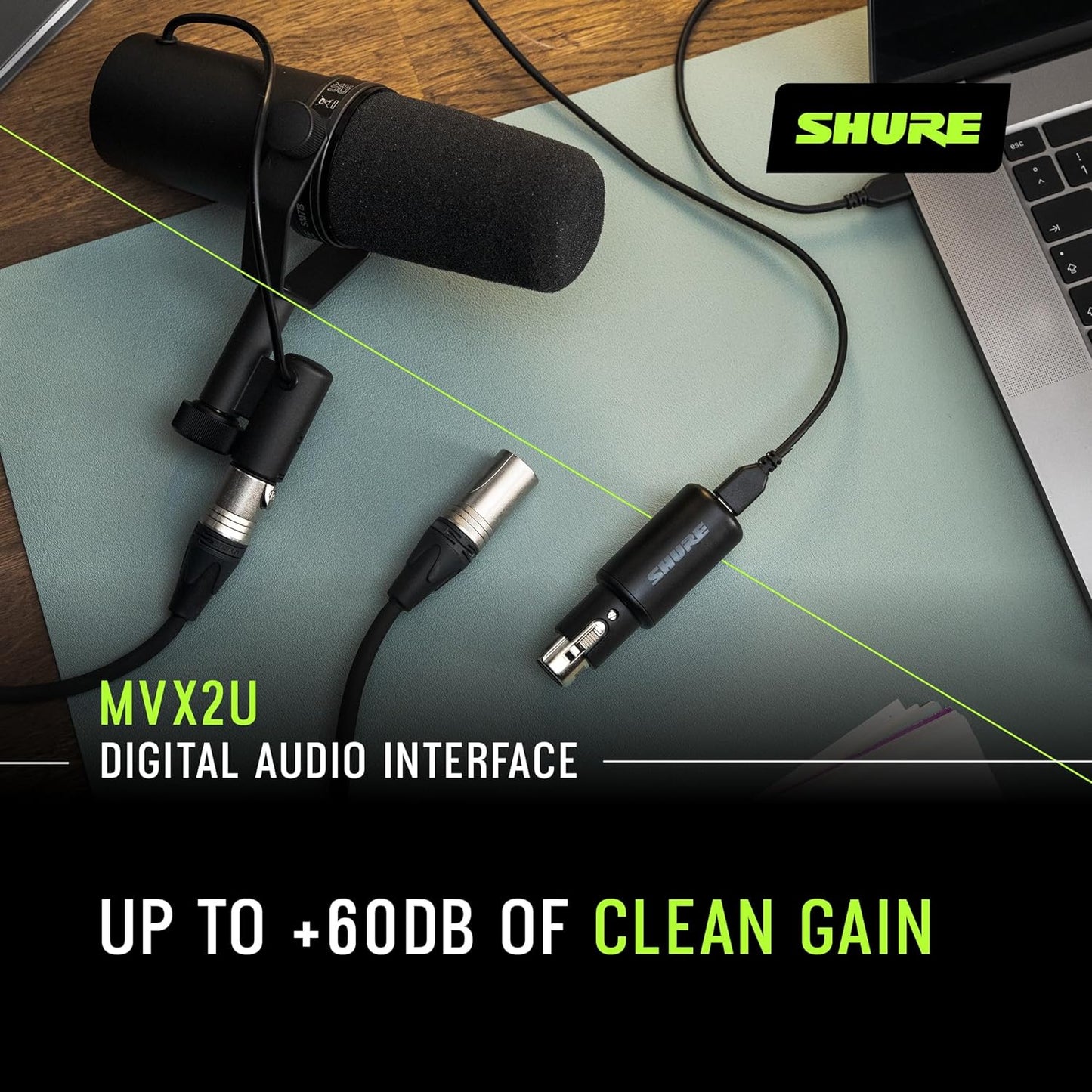 Shure MVX2U MOTIV XLR to USB - C Streaming Adapter - electronicsexpo.com - Pro Audio Accessories