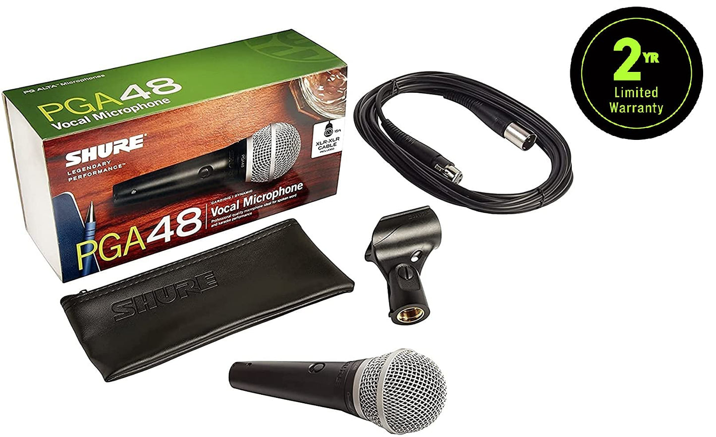 Shure PGA48 - XLR Cardioid Dynamic Vocal Microphone - electronicsexpo.com - Microphones