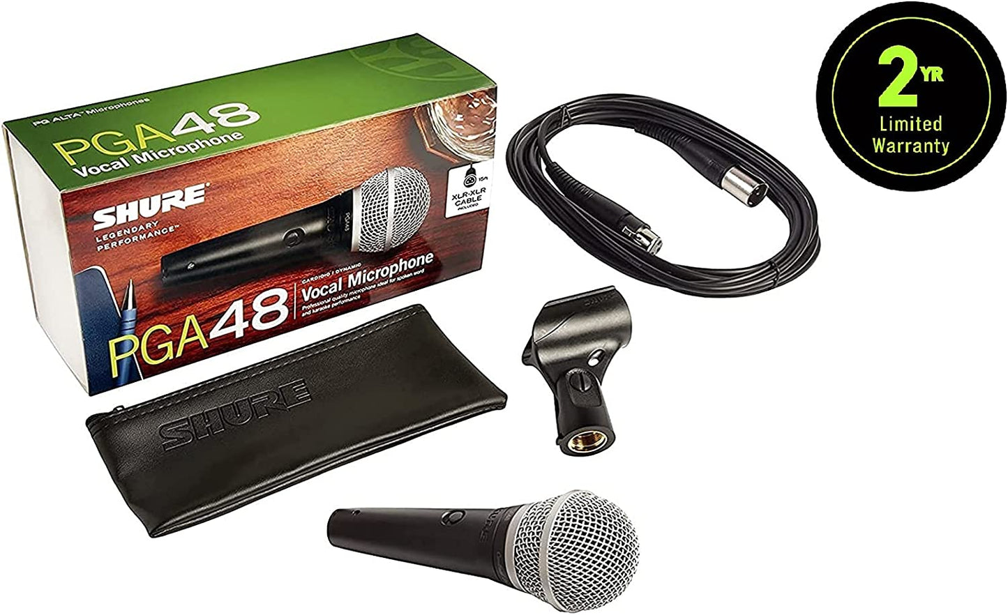 Shure PGA48 - XLR Cardioid Dynamic Vocal Microphone - electronicsexpo.com - Microphones