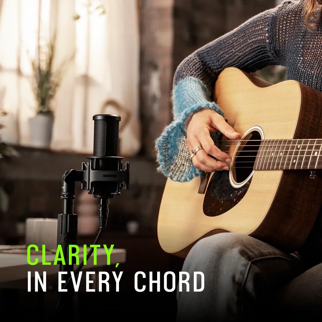 Shure SM4 Studio Recording Microphone, XLR Home Studio Condenser Mic Optimized for Soft Vocals - electronicsexpo.com - Microphones