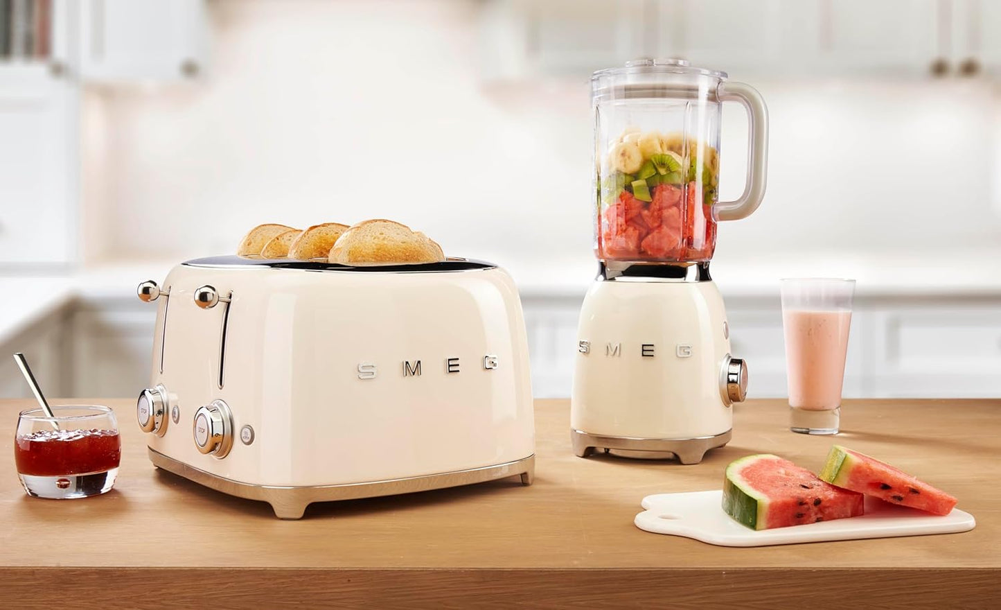 SMEG 4 Slice Toaster TSF03, Retro Stainless - Steel Toaster with Wide Slots - electronicsexpo.com - Toasters & Toaster Ovens