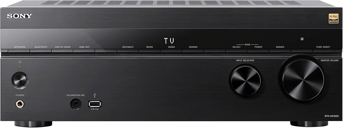 Sony STR - AN1000 7.2 - Channel Home Theater Receiver with Dolby Atmos, Bluetooth, Apple AirPlay 2, and Google Cast - electronicsexpo.com - Home Theater Receivers