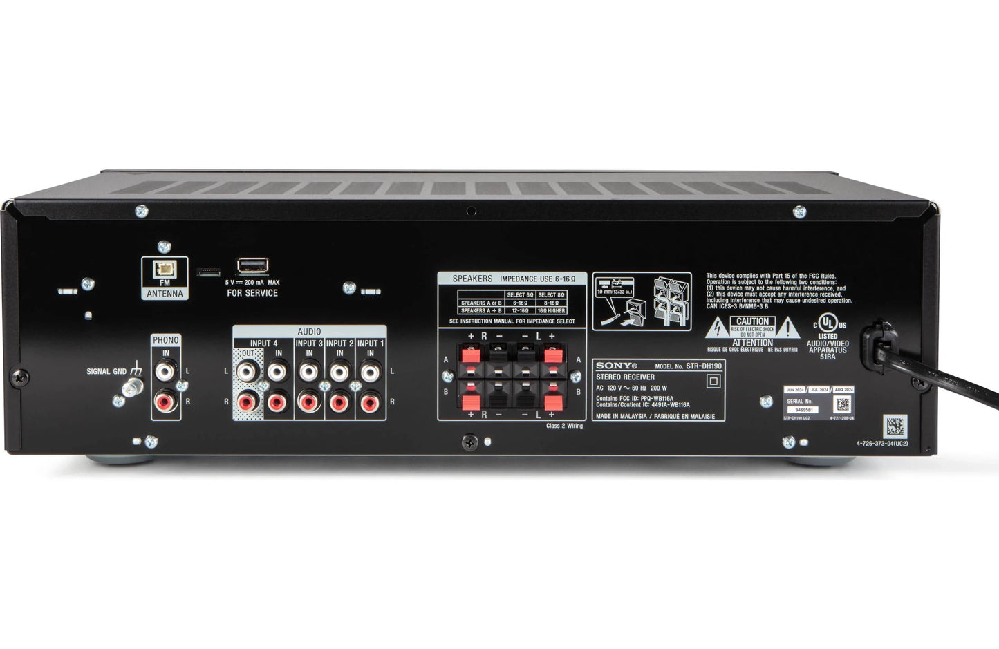 Sony STR - DH190 Stereo Receiver with Bluetooth - electronicsexpo.com - Home Theater Receivers