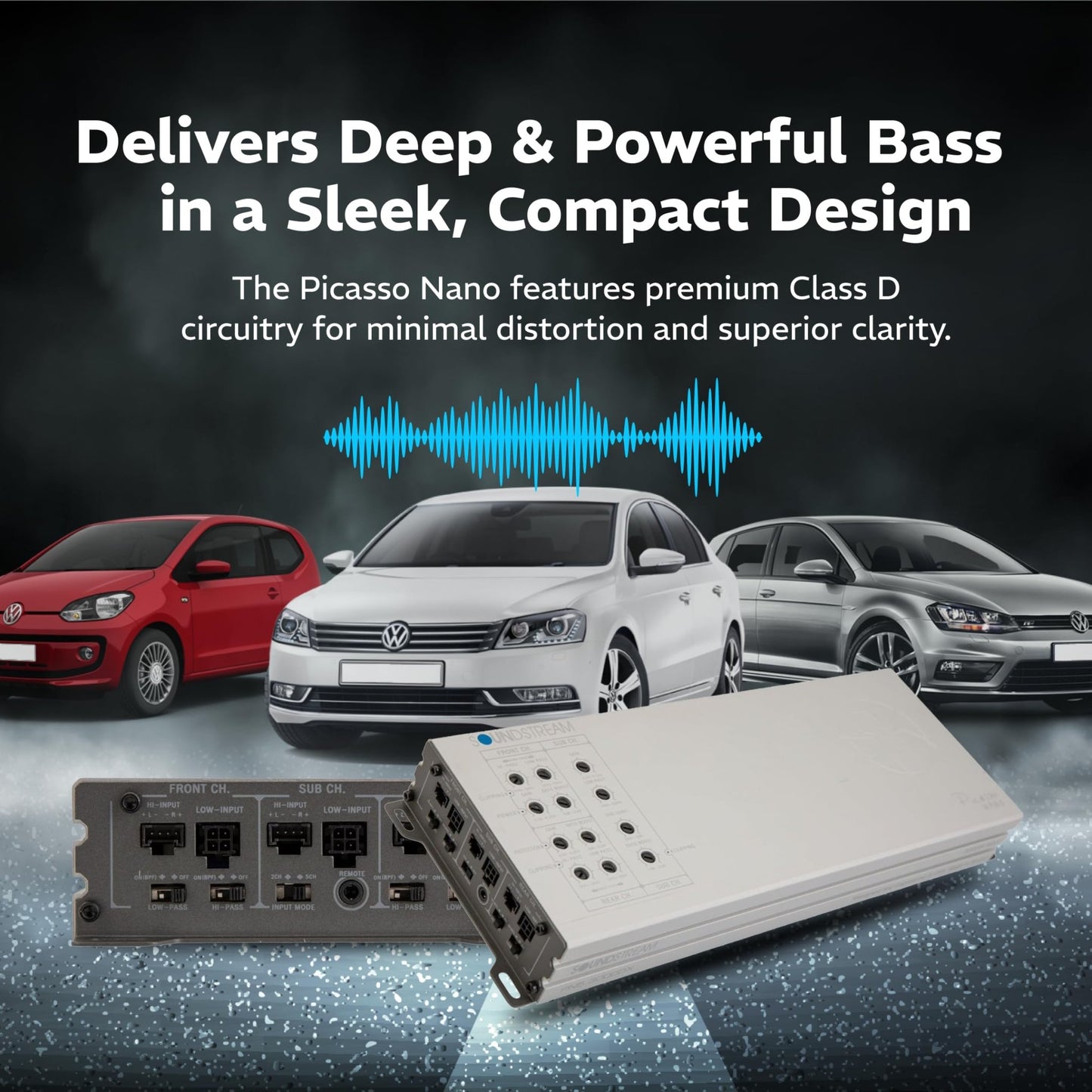 Soundstream Picasso Nano PN5.3000DX, Compact Multi Channel Car Stereo Amplifier - electronicsexpo.com - Car Amplifiers + Equalizers
