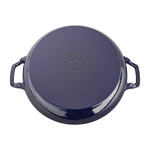 Staub Cast Iron 3.5 - qt Braiser with Glass Lid (Dark Blue) - electronicsexpo.com - Dutch Ovens
