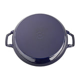 Staub Cast Iron 3.5 - qt Braiser with Glass Lid (Dark Blue) - electronicsexpo.com - Dutch Ovens