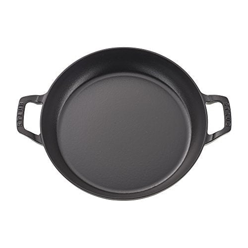 Staub Cast Iron Braiser with Glass Lid, Dutch Oven, 3.5qt, serves 3 - 4 (Matte Black) - electronicsexpo.com - Dutch Ovens