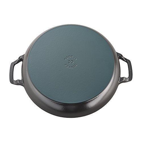 Staub Cast Iron Braiser with Glass Lid, Dutch Oven, 3.5qt, serves 3 - 4 (Matte Black) - electronicsexpo.com - Dutch Ovens