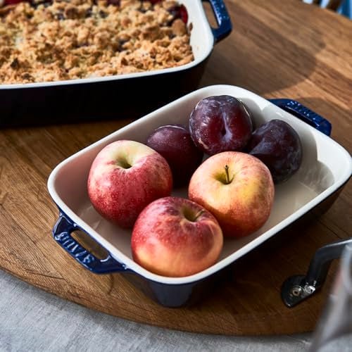Staub Ceramic 2 - pc Rectangular Baking Dish Set (Dark Blue) - electronicsexpo.com - Baking Dishes