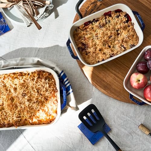 Staub Ceramic 2 - pc Rectangular Baking Dish Set (Dark Blue) - electronicsexpo.com - Baking Dishes