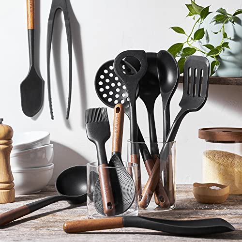 Staub Silicone with Wood Handle 11 - pc Cooking Utensil Set - electronicsexpo.com - Utensil Sets