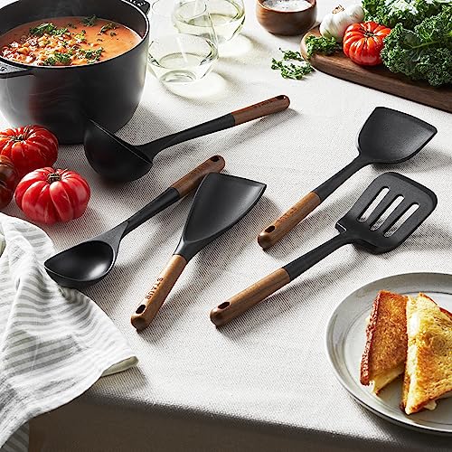 Staub Silicone with Wood Handle 5 - pc Cooking Utensil Set - electronicsexpo.com - Utensil Sets