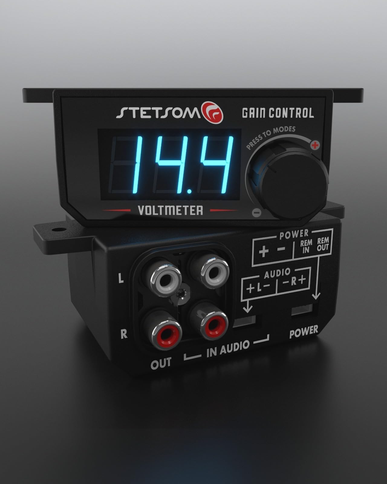 Stetsom 4 - in - 1 Bass Knob: Gain, Voltmeter, RCA Converter, Car Amp Switch - electronicsexpo.com - Car Amplifiers + Equalizers