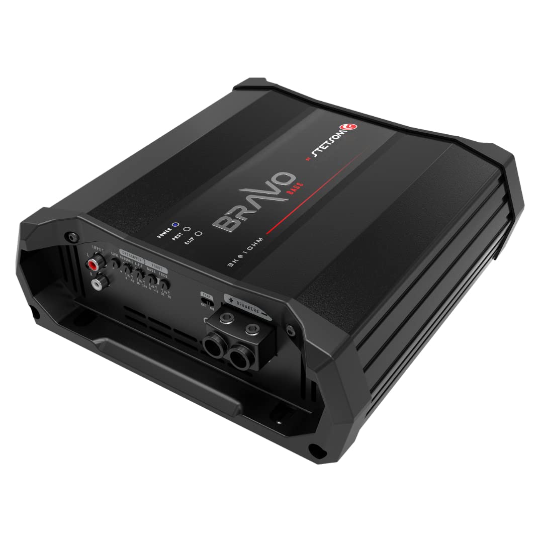 Stetsom Bravo BASS 3000 1 Ohm Mono Subwoofer Car Audio Amplifier - electronicsexpo.com - Car Amplifiers + Equalizers
