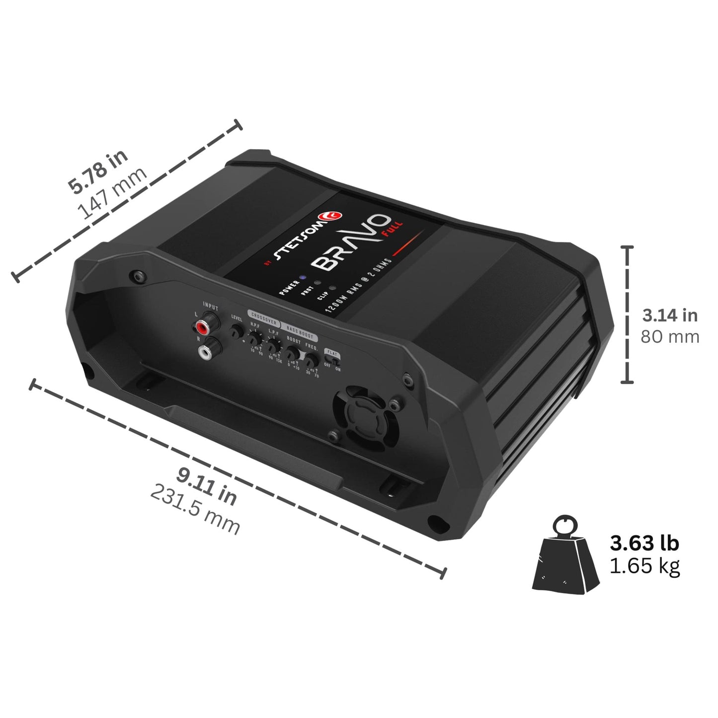 Stetsom Bravo Full 1200 2 Ohms Mono Car Amplifier - electronicsexpo.com - Car Amplifiers + Equalizers