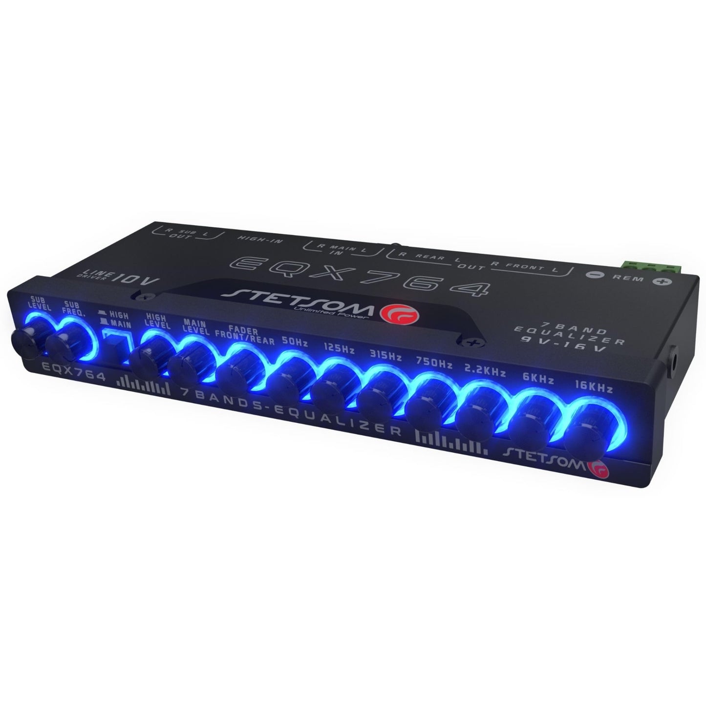 Stetsom EQX764 - 7 Band Equalizer, Pre - Amp Car Audio Graphic Equalizer - electronicsexpo.com - Car Amplifiers + Equalizers