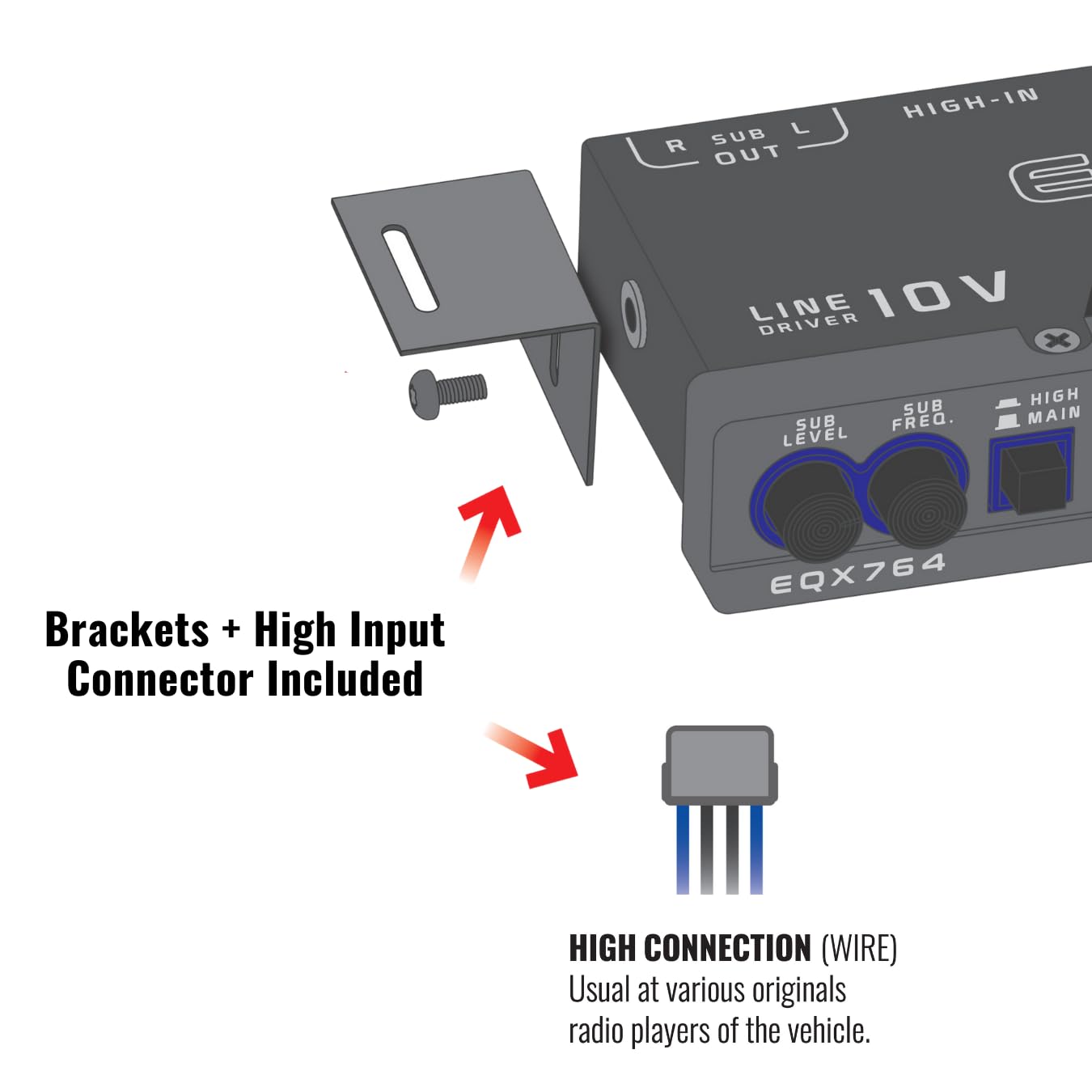 Stetsom EQX764 - 7 Band Equalizer, Pre - Amp Car Audio Graphic Equalizer - electronicsexpo.com - Car Amplifiers + Equalizers