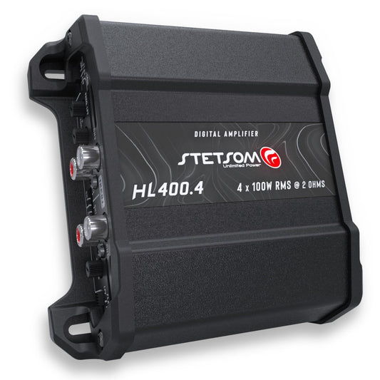 Stetsom HL 400x4 2 Ohms Compact Digital 4 Channel Car Amplifier - electronicsexpo.com - Car Amplifiers + Equalizers