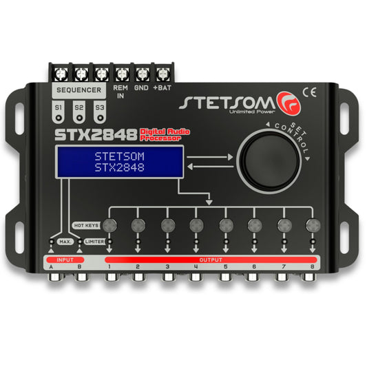 Stetsom STX 2848 DSP Crossover & Equalizer 8 Channel Full Digital Signal Processor - electronicsexpo.com - Controllers
